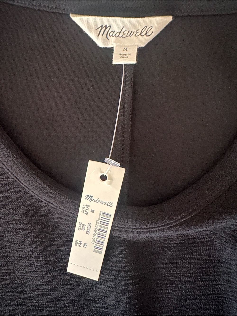 NEW Madewell Black Sleeveless Shift Dress - Picture 2 of 8